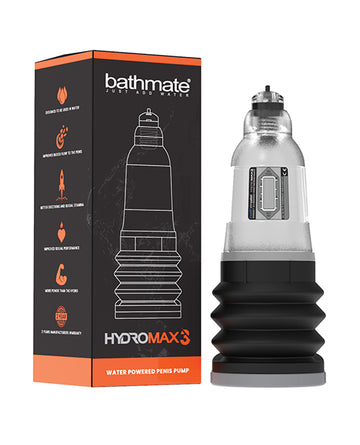 Bathmate BM-HM3-CC Hydromax 3 Penis Pump, Clear, Up to 3"