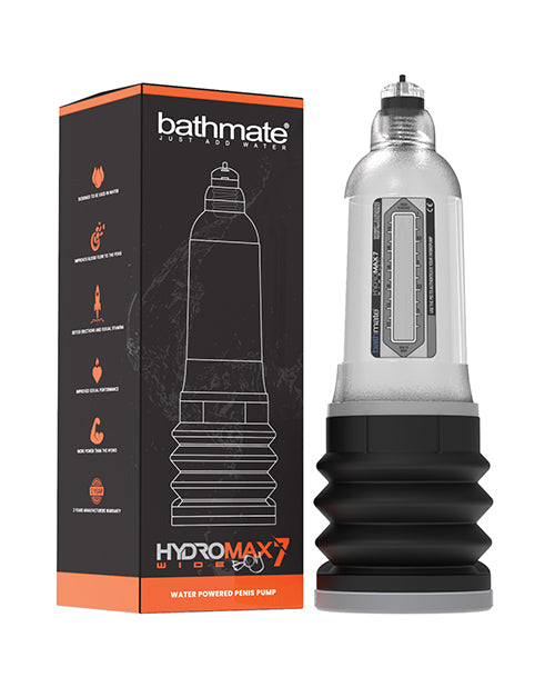 Bathmate Hydromax 7 Wide Boy Hydropump, Clear – For Enhanced Girth & Length