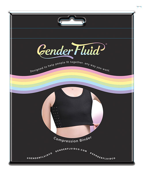 Thank Me Now GF-4929 Gender Fluid Chest Compression Binder, XXL Black