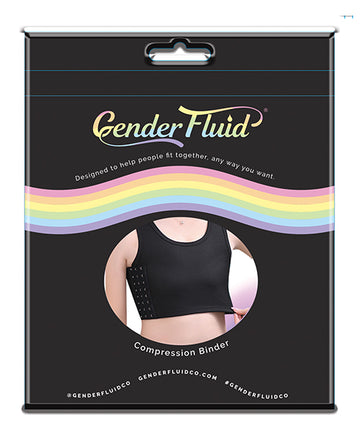 Thank Me Now GF-4929 Gender Fluid Chest Compression Binder, XXL Black