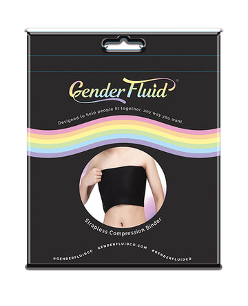 Thank Me Now GF-5407 Gender Fluid Strapless Chest Compression Binder, XXXL Black