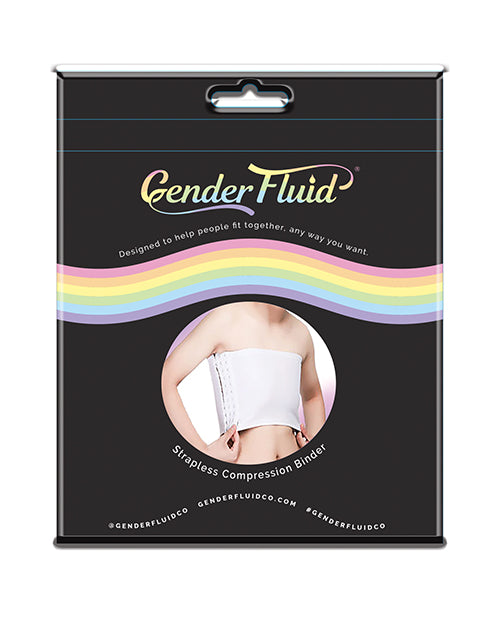 Thank Me Now GF-5452 Gender Fluid Strapless Chest Compression Binder, XXXL White