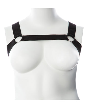 Thank Me Now GF-H202 Gender Fluid Mason Harness, Black Elastic Chest 40-60"