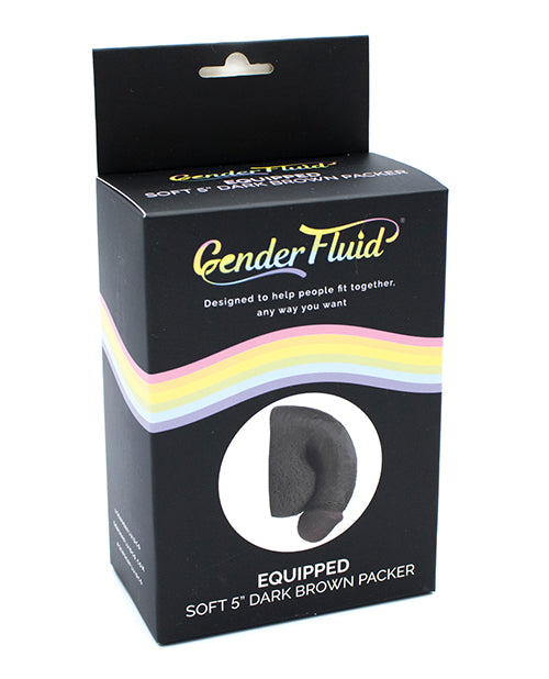 Viben GF-4240 Gender Fluid Soft Packer, 5-Inch, Brown, TPE