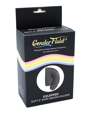 Viben GF-4240 Gender Fluid Soft Packer, 5-Inch, Brown, TPE