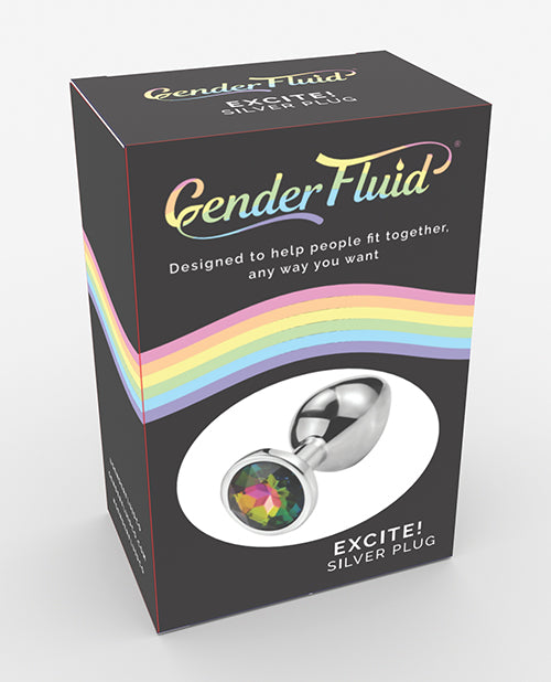 Thank Me Now GF-4479 Gender Fluid Excite! Plug, Silver
