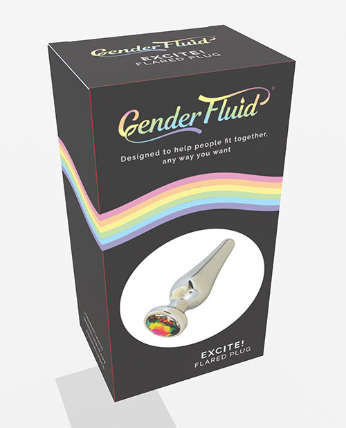 Thank Me Now GF-4530 Excite! Flared Plug, Silver, Acrylic, Aluminum