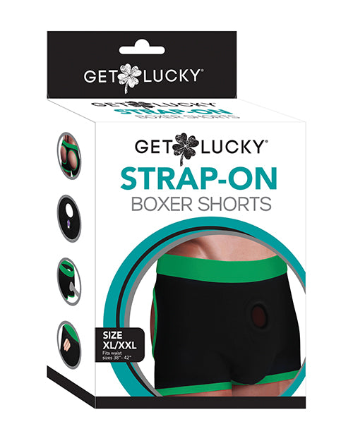Viben GL-5018 Get Lucky Strap On Boxers, XL/XXL, Black/Green