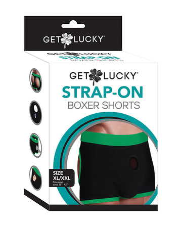 Viben GL-5018 Get Lucky Strap On Boxers, XL/XXL, Black/Green