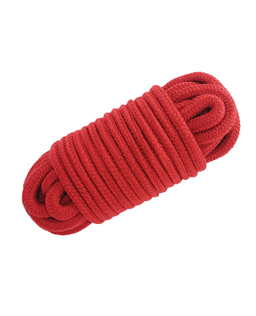 Thank Me Now HS-5117 Bondage Rope, Red, Rayon, 10 Meters
