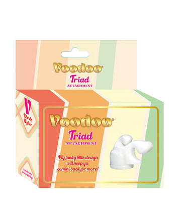 Thank Me Now VT-0402 Voodoo Triad Wand Attachment, White TPR