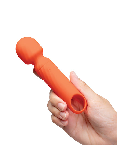 Vibe Fantasy 5 in. Lolly Mini Wand Vibrator, Orange