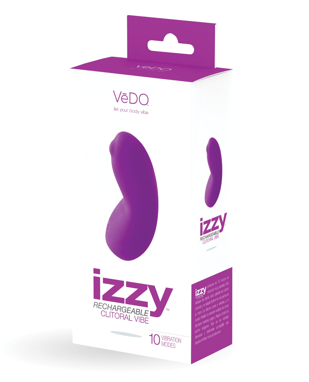 VeDo VI-F0410 Izzy Rechargeable Clitoral Vibe, 10 Modes, Silicone