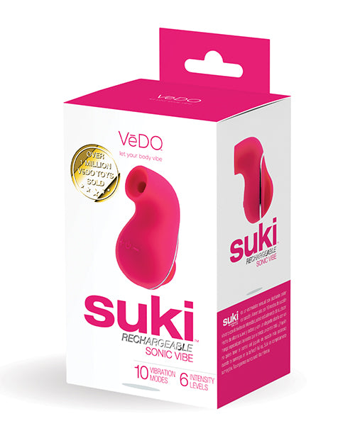 VeDo VI-F0709 Suki Rechargeable Vibrating Sucker, Pink, 10 Modes