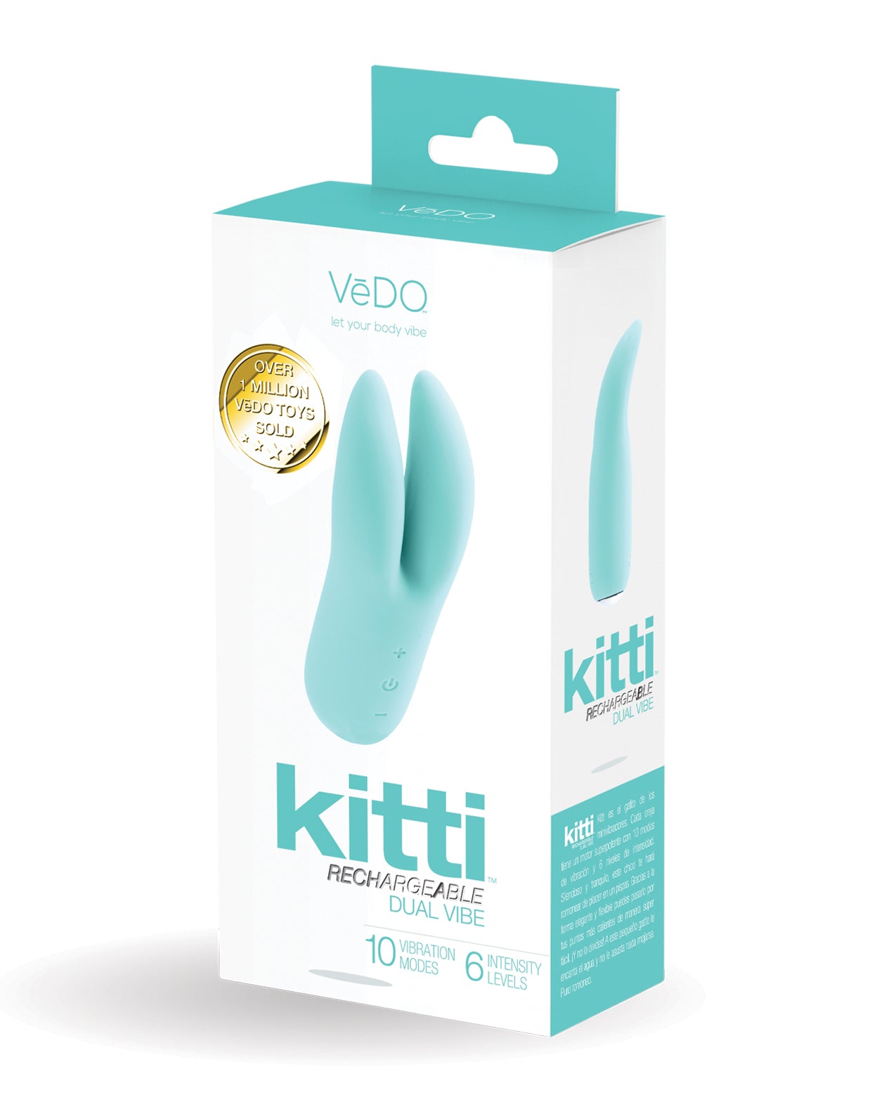 VeDo VI-F0901 Kitti Rechargeable Dual Vibe, Turquoise