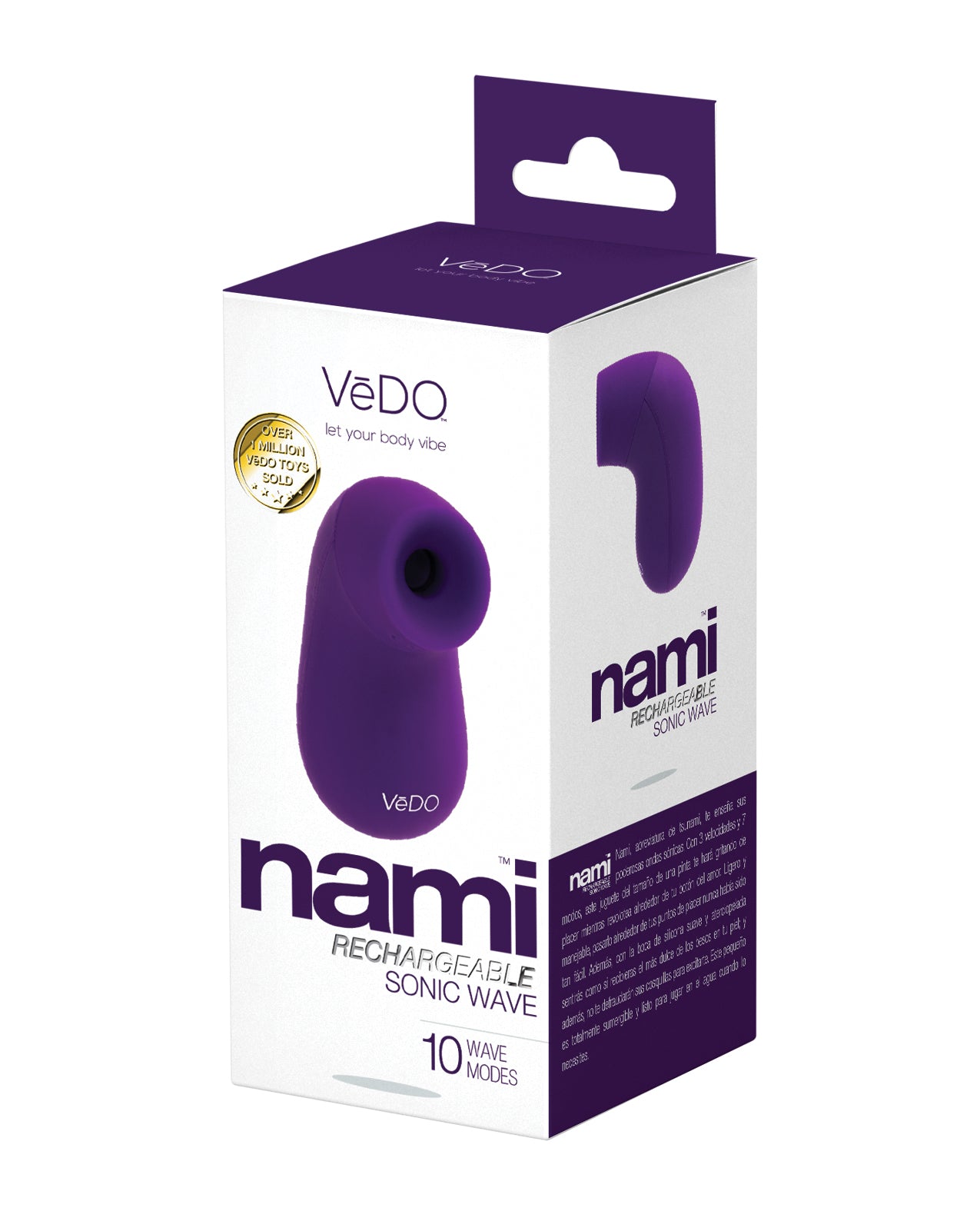 VeDo VI-F1013 Nami Rechargeable Sonic Vibe, Deep Purple, 3 Speeds