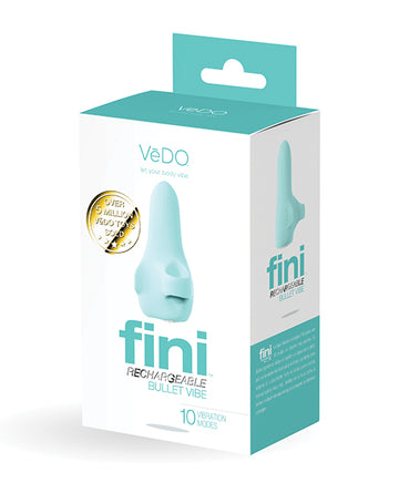 VeDo VI-F1601 Fini Rechargeable Bullet Vibe, Turquoise, Silicone, 10 Modes
