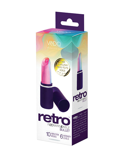 VeDo VI-F1813 Retro Rechargeable Bullet Lip Stick Vibe, Purple