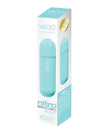 VeDo VI-F2001 Nitro Rechargeable Bullet Vibe, Turquoise, 10 Modes