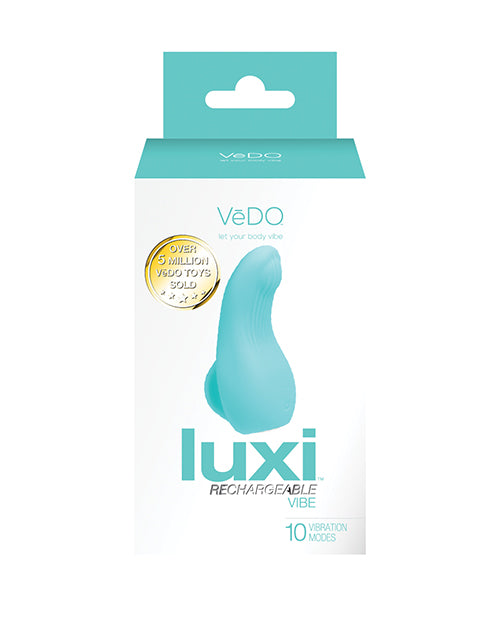 VeDo Luxi Rechargeable Silicone Finger Vibrator - Turquoise