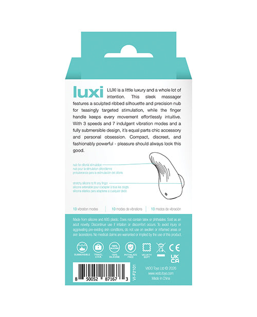 VeDo Luxi Rechargeable Silicone Finger Vibrator - Turquoise