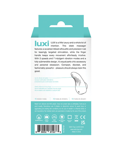 VeDo Luxi Rechargeable Silicone Finger Vibrator - Turquoise