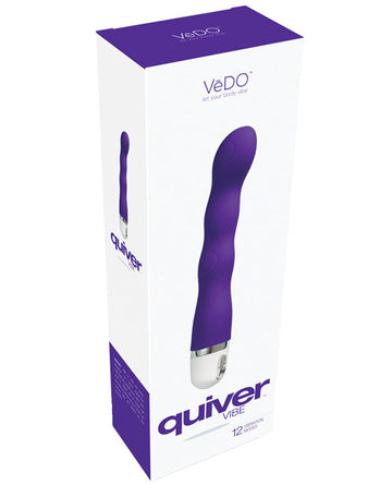 VeDo VI-P0103 Quiver Mini Vibe, 12 Vibration Modes, Waterproof, 22cm, Indigo