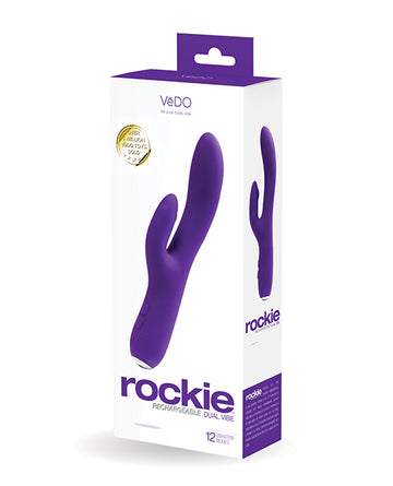 VeDo Rockie Rechargeable Dual Vibe, Indigo – 24 Functions & Waterproof
