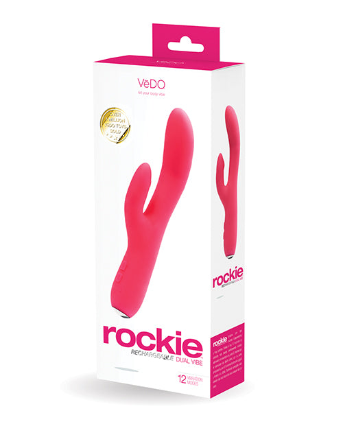 VeDo VI-P1309 Rockie Rechargeable Dual Vibe - Foxy Pink, 22cm