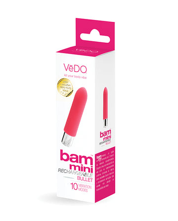 VeDo VI-P1409 Bam Mini Bullet Vibe, 10 Modes, Pink