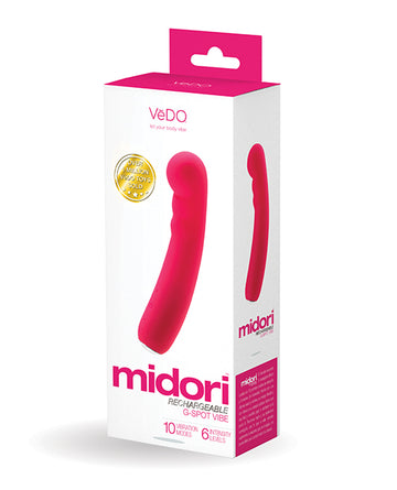 VeDo VI-P2009 Midori Rechargeable G Spot Vibe, 10 Modes, Pink