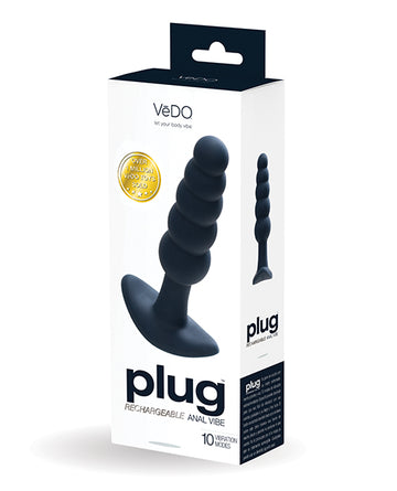VeDo VI-P2108 Rechargeable Anal Plug, Black