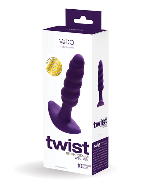 VeDo VI-P2213 Twist Rechargeable Anal Plug, Purple