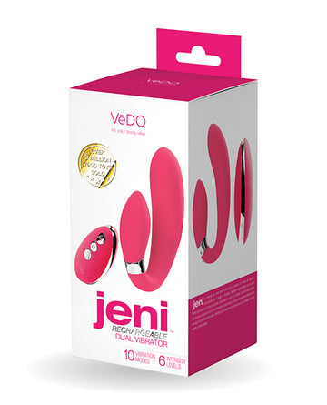 VeDo VI-P2509 Jeni Dual Motor Vibe, Pink, 10 Modes, Remote