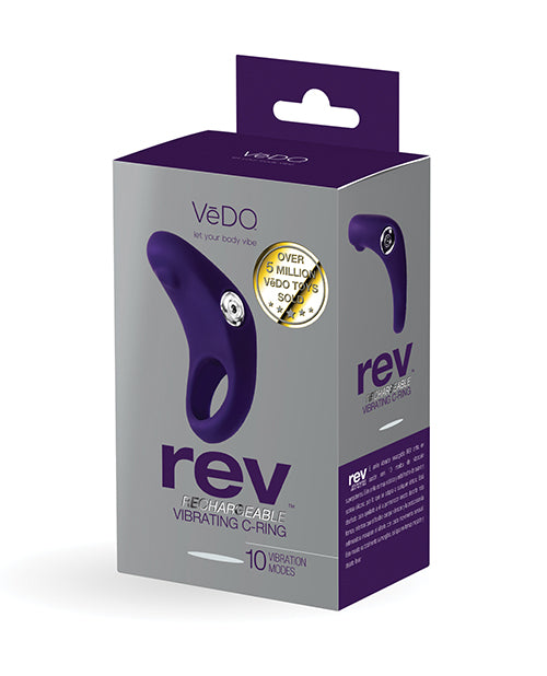 VeDo VI-R1013 Rev Rechargeable C Ring, Vibrating, 10 Modes, Purple