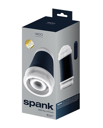 VeDo VI-S1008 Spank Rechargeable Vibrating Stroker, Black, 7-inch