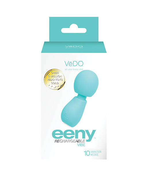 VeDo Eeny Rechargeable Extra Mini Wand Vibrator, Turquoise