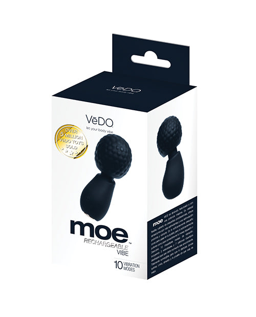 VeDo Moe Rechargeable Extra Mini Wand Vibrator - Black