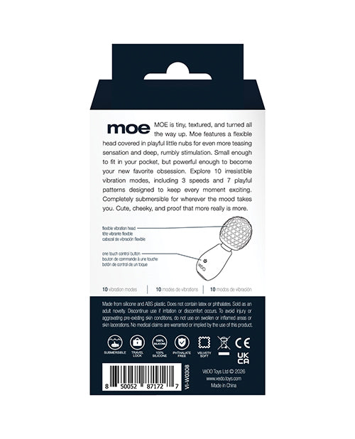 VeDo Moe Rechargeable Extra Mini Wand Vibrator - Black