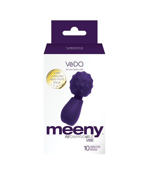 VeDo Meeny Rechargeable Mini Wand Vibrator, Purple