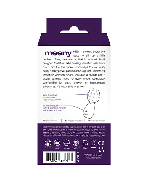 VeDo Meeny Rechargeable Mini Wand Vibrator, Purple