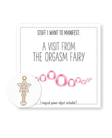 Warm Human MSC-8306 Orgasm Fairy Manifesting Card & Charm