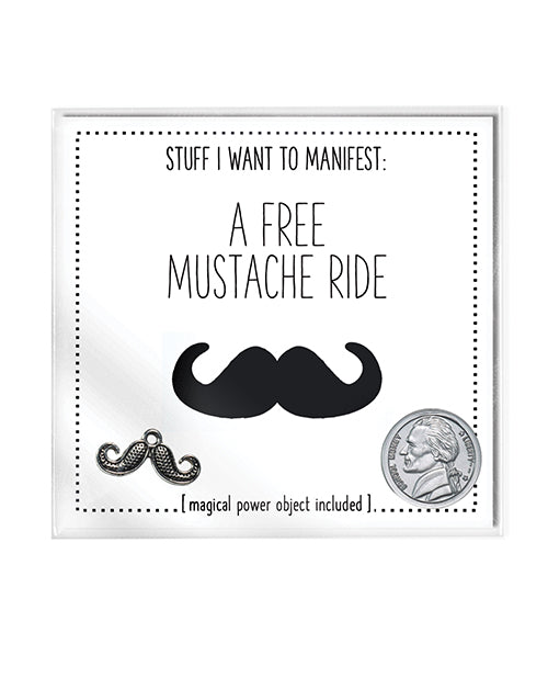 Warm Human MSC-8307 A Free Mustache Ride Mini Card & Charm, Manifesting Kit