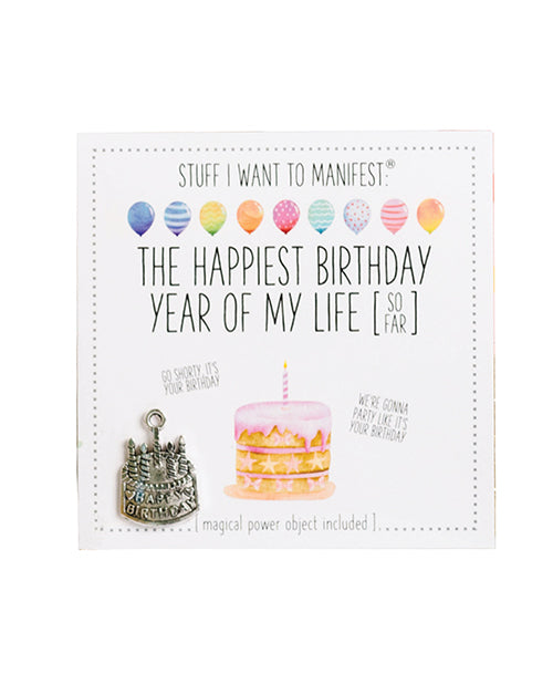 Warm Human MSC-8529 Birthday Card & Charm, Metal