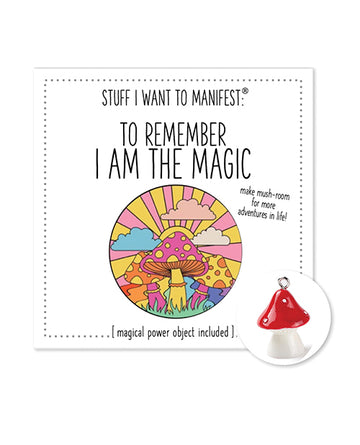 Warm Human MSC-8781 I Am The Magic Mini Card & Charm, Metal, 3x3
