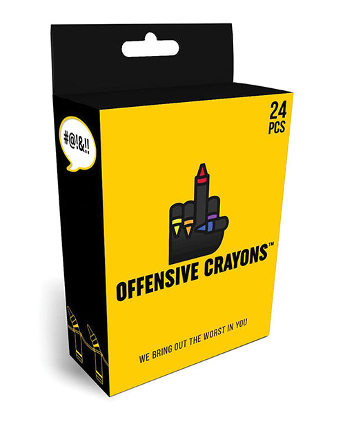 Wood Rocket CRA-005 Offensive Crayons, 24-Count Adult Pack