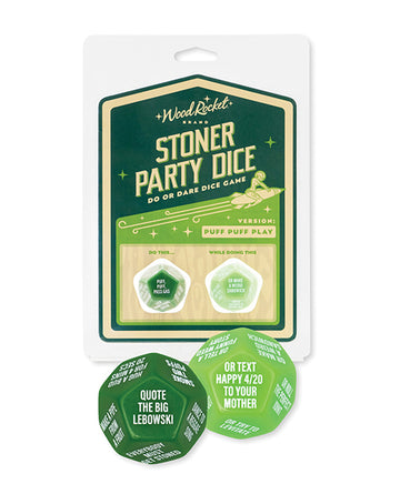 Wood Rocket Stoner Party Dice Game, Green – For Adults Only