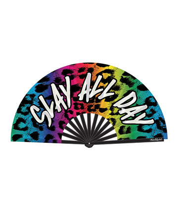 Wood Rocket FAN-010 Slay All Day Fan, Large Folding Hand Fan