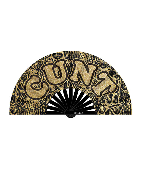 Wood Rocket FAN-011 Leopard Folding Hand Fan, Bamboo, Satin