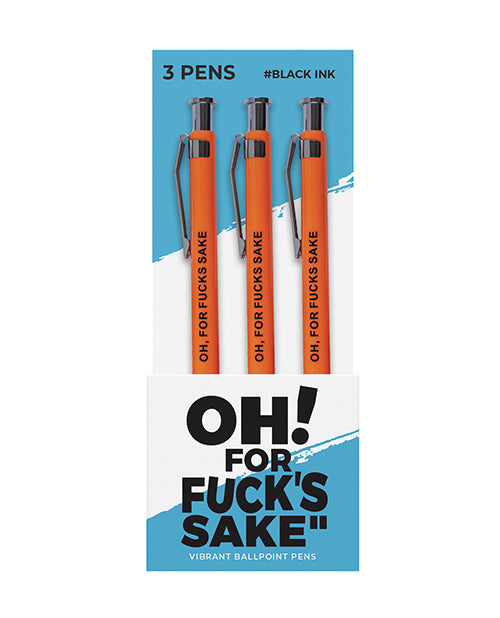 Wood Rocket Oh For Fucks Sake Ballpoint Pen Set, 3-Pack